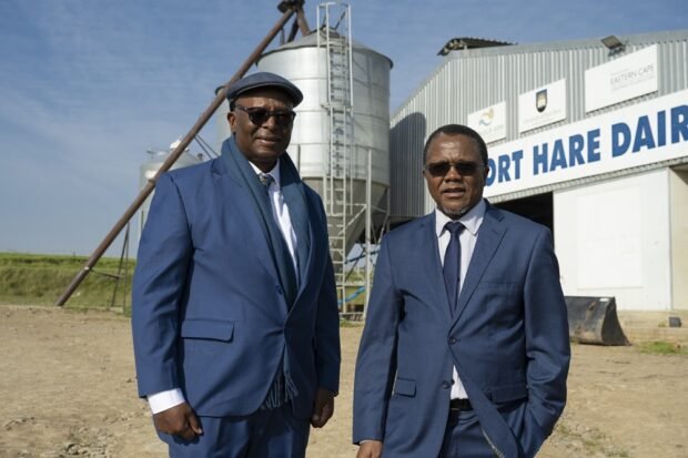 Ambassador Baso Sangqu: Senior Vice President at AngloGold Ashanti with Professor Sakhela Buhlungu: Vice-Chancellor at University of Fort Hare